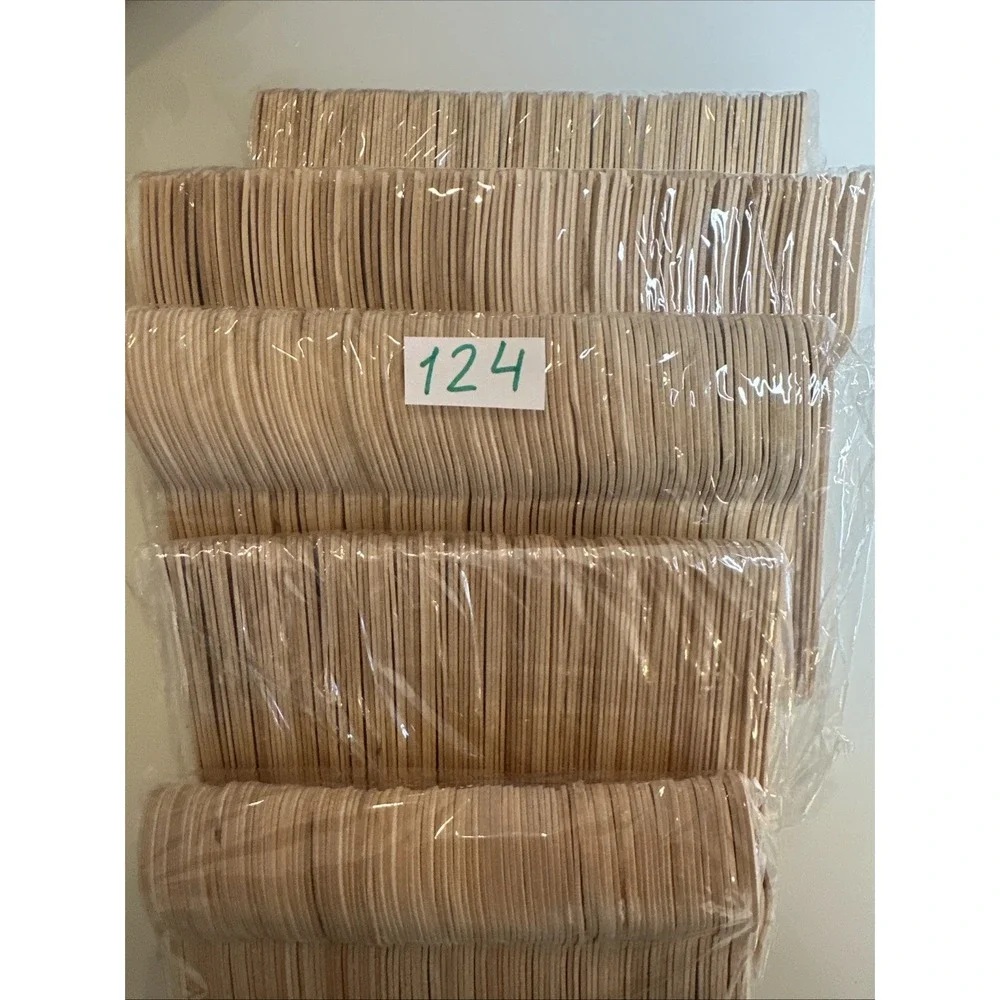 Wooden Disposable Cutlery Set 500 Pcs Total 200 Forks 200 Spoons 100 Knives
